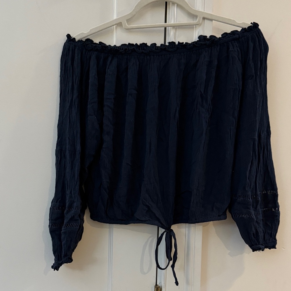Hollister Blue Off-Shoulder Blouse